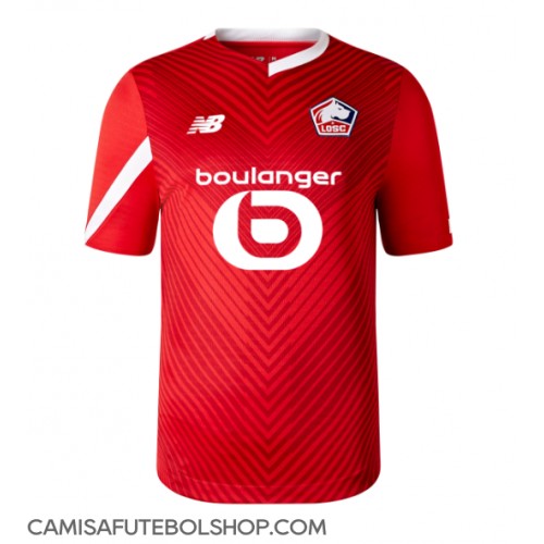 Camisa de time de futebol Lille OSC Replicas 1º Equipamento 2023-24 Manga Curta
